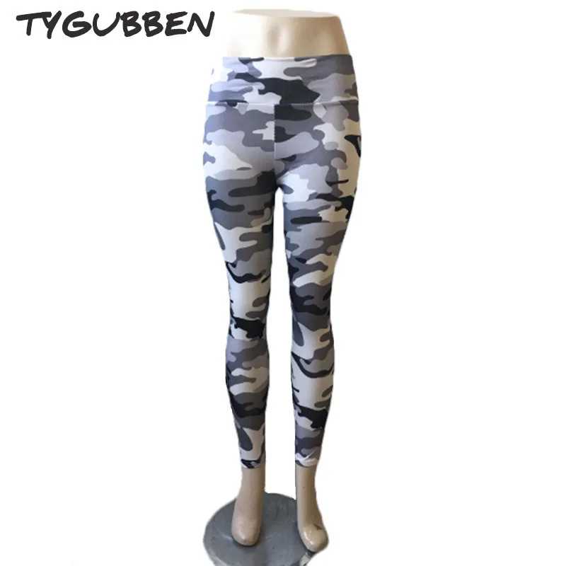 TYGUBBEN 2018 Women Camouflage Leggings High Elastic Skinny Legging Summer Autumn Slimming Women Leisure Jegging Leisure Pants Leggings