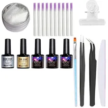 Новая мода fibernails волокна Стекло к акриловый Фрезер для ногтей cо шлифовальными капсула салона режущей поверхностью прозрачный N1