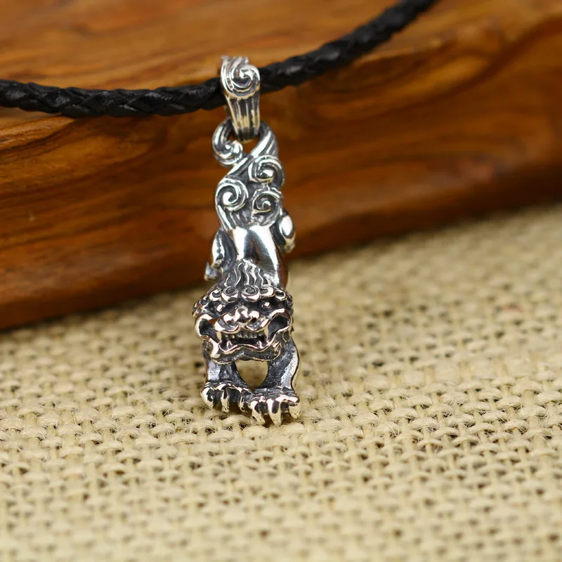 

Thai silver jewelry 925 Silver Pendant Zhaocai ruishou Pixiu dance Pendant SP129