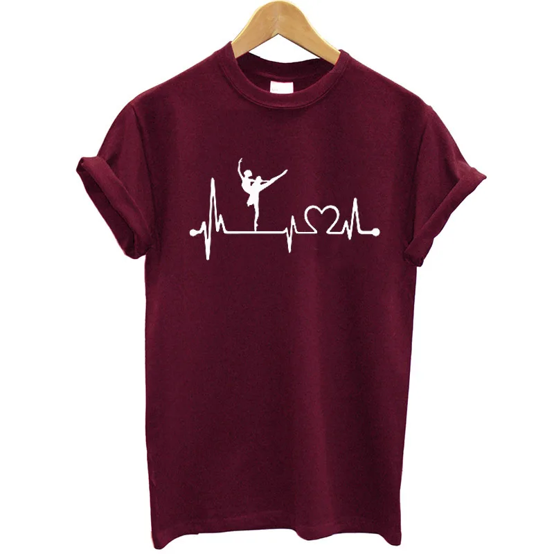 

Ballet Dance Printed Women T-shirt Cotton Short Sleeve Loose Fit T-shirt Funny Graphic Tshirt Women Streetwear Summer Tops Tees