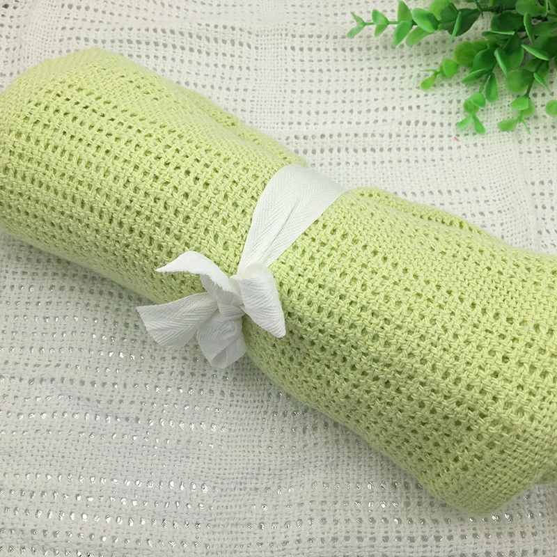 

2019 Hot Sale 70*90cm 100% baby organic cotton Knitted Baby Blanket for Newborn Baby soft baby blanket baby bedding