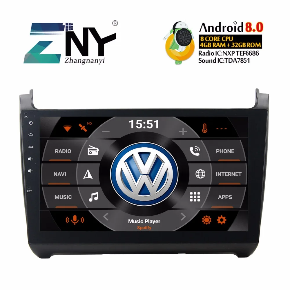 

10.1" IPS Android 9.0 Car Radio 2 Din Multimedia GPS For VW POLO 2012-2018 Audio Video FM RDS WIFI Bluetooth Navi Stereo 4+32GB