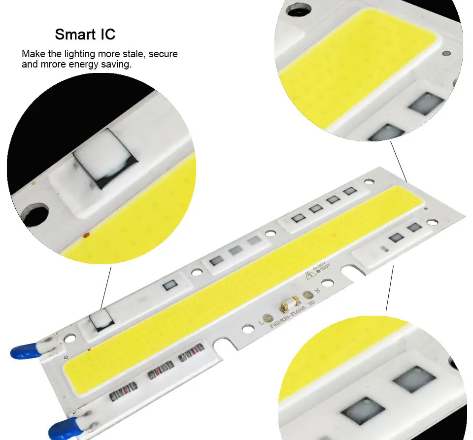 Sumbulbs 30W 50W 70W 100W 150W AC COB LED Chip Smart IC Driver Light Source 110V 220V for Floodlight Spotlight Warm Cold White (3)