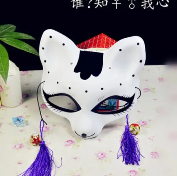 Косплей Аниме Нацумэ Yuujinchou cos Nyanko-sensei Хэллоуин вечерние Onmyoji лиса маска японские аксессуары мультфильм кошка маска - Цвет: Цвет: желтый