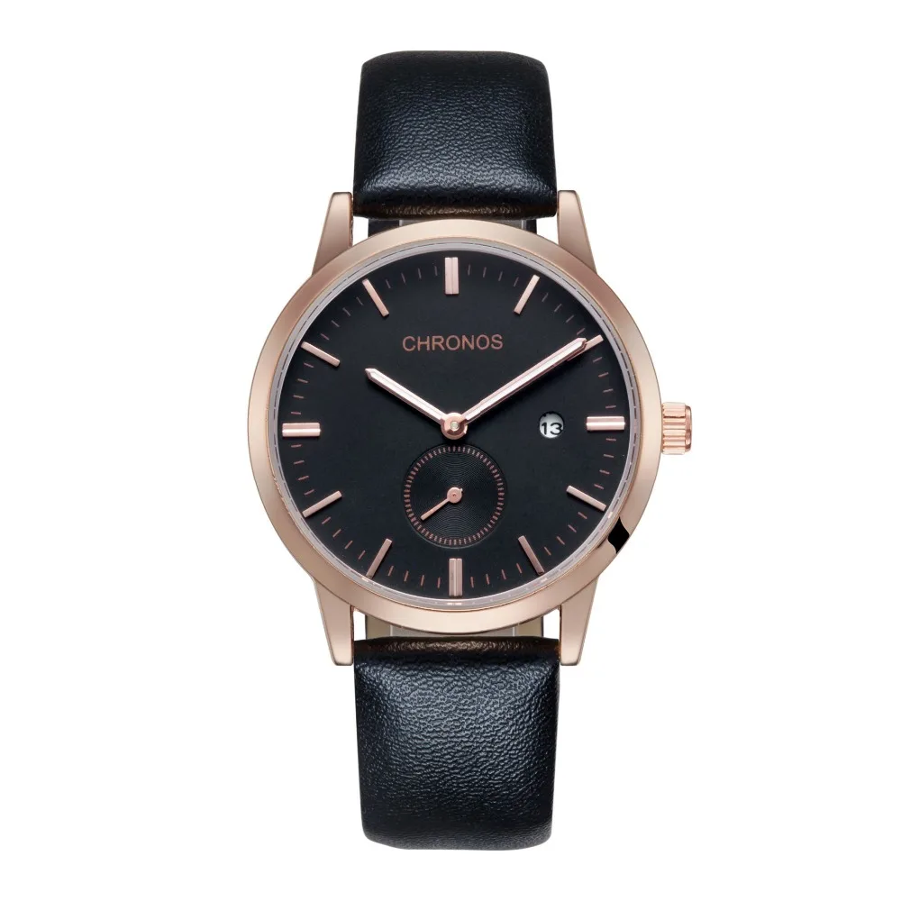 CHRONOS Luxury Brand Fashion Casual Watch Men Watch Auto Date Men's Watch Leather Band Mens Watches Clock saat relogio masculino CHRONOS Luxury Brand Fashion Casual Watch Men Watch Auto Date Men's Watch Leather Band Mens Watches Clock saat relogio masculino