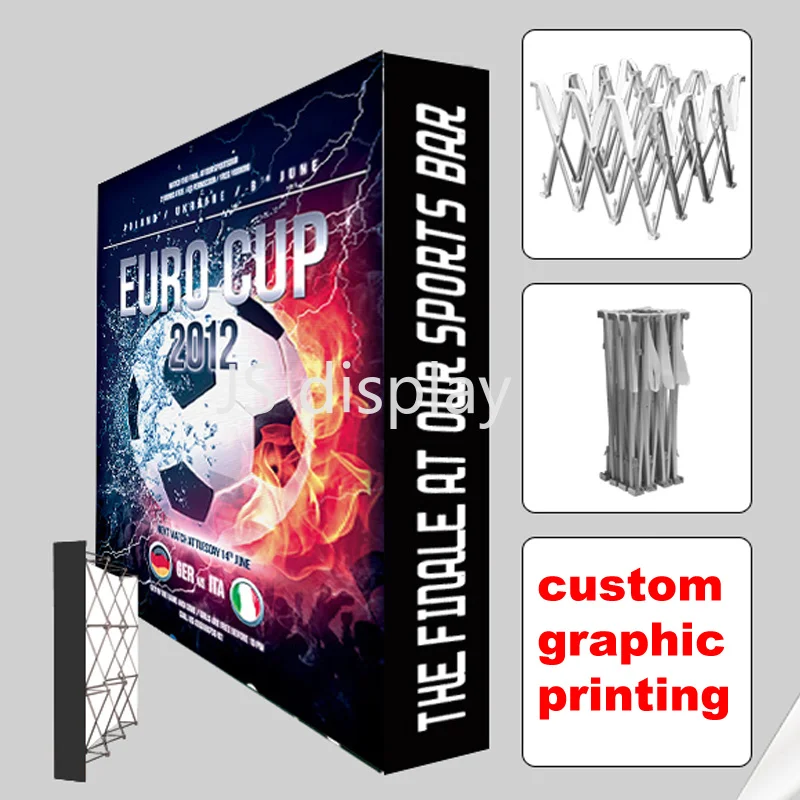 Портативный 10 футов всплывающий Дисплей Выставочный Стенд стойка для баннеров с пользовательской графическая печать#3