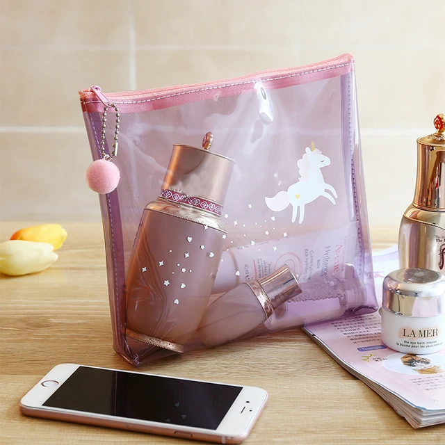 Aequeen Female Cute Cosmetic Bags Women Makeup Organizers Clear Pvc Aequeen Female Cute Cosmetic Bags Women Makeup Organizers Clear Pvc Case Travel Necessity Stationary Wash