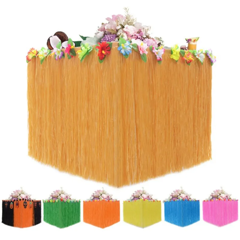  Hawaii Style Table Skirt Home Picnic Birthday Christmas Wedding Party Decoration Dress Tableware Ac