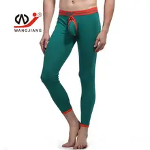 WJ Модные мужские теплые тонкие эластичные лосины, нижнее белье для мальчиков из обработанной вискозы, сексуальное хлопковое гей термальное нижнее белье, лосины подштанники