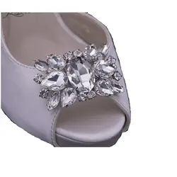50 пар ежедневная обувь цветок Подвески Свадебные на высоком каблуке туфли-лодочки аксессуары кристалл алмаза обуви клипы модные свадебные