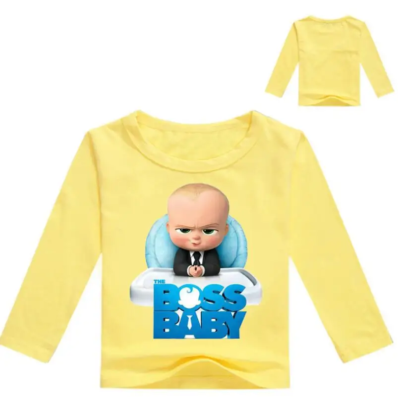 BOSS BABY/детская одежда Топ для девочек и мальчиков короткие футболки для подростков, повседневные рубашки для малышей, костюм детская одежда, футболка, топы