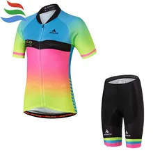 Miloto Велоспорт комплект одежды женщины гель высокое качество Ropa Ciclismo Лето с коротким Велосипеды Джерси cuissard вело Femme#323