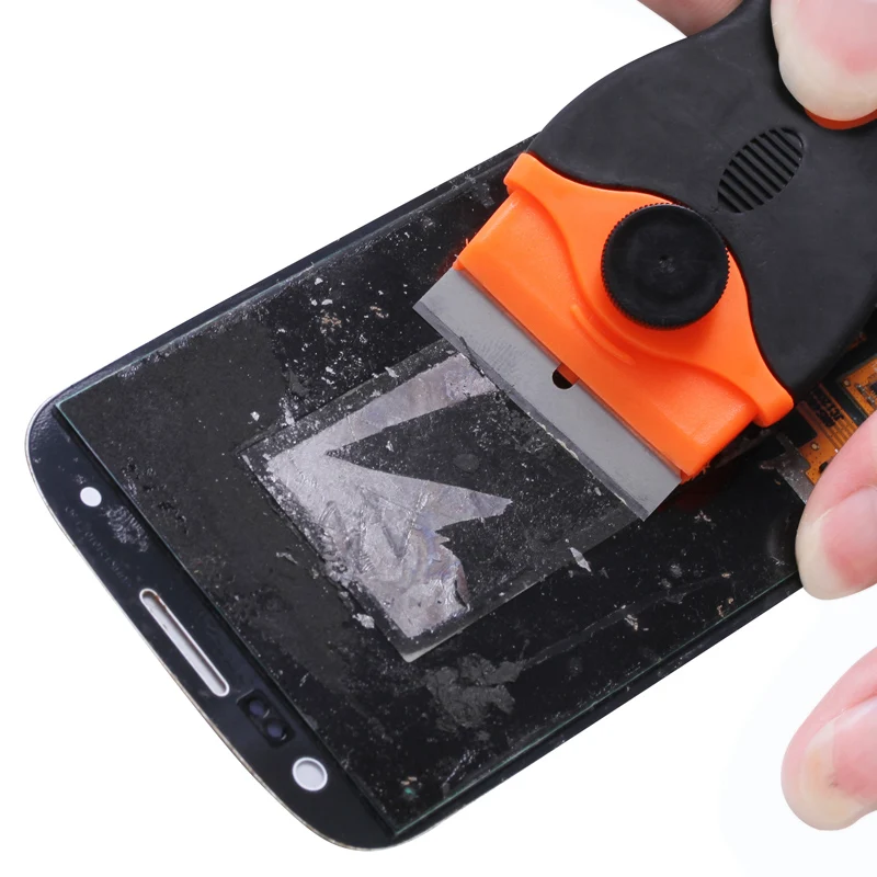 Двухсторонний скребок набор ножей для удаления УФ клея мобильного телефона