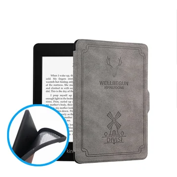 

New arrival cover case original voyage PU leather Ultra-thin slim portable protect case for e-book kindle paperwhite 1 2 3