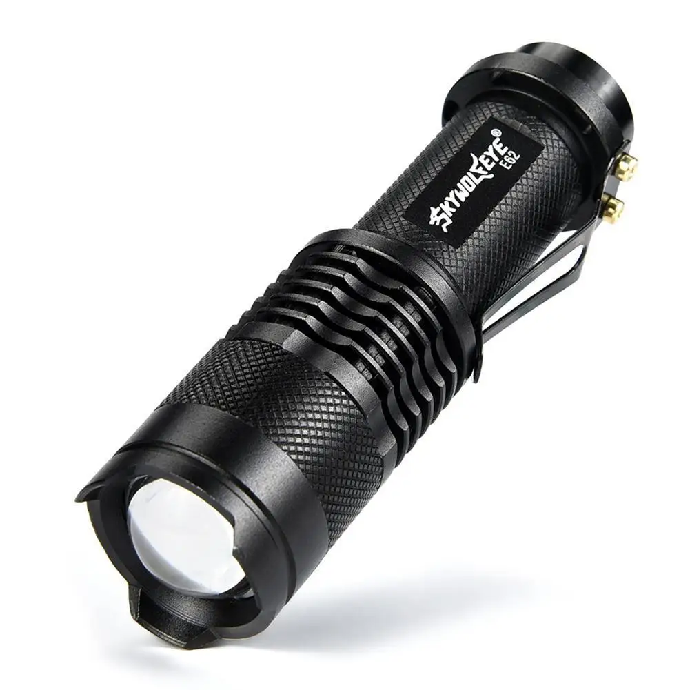 SKYWOLFEYE LED Flashlight Mini Zoomable Flashlight Torch 300LM Aluminum