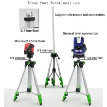 120cm 150cm Laser Level Tripod with Universal Joint 5 8 Adapter Swivel Head Slash Function Extension