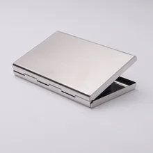 RFID Sperrung Karte Abdeckung Edelstahl Silber Aluminium Metall Visitenkarte Fall Business ID & Kreditkarte Halter Box