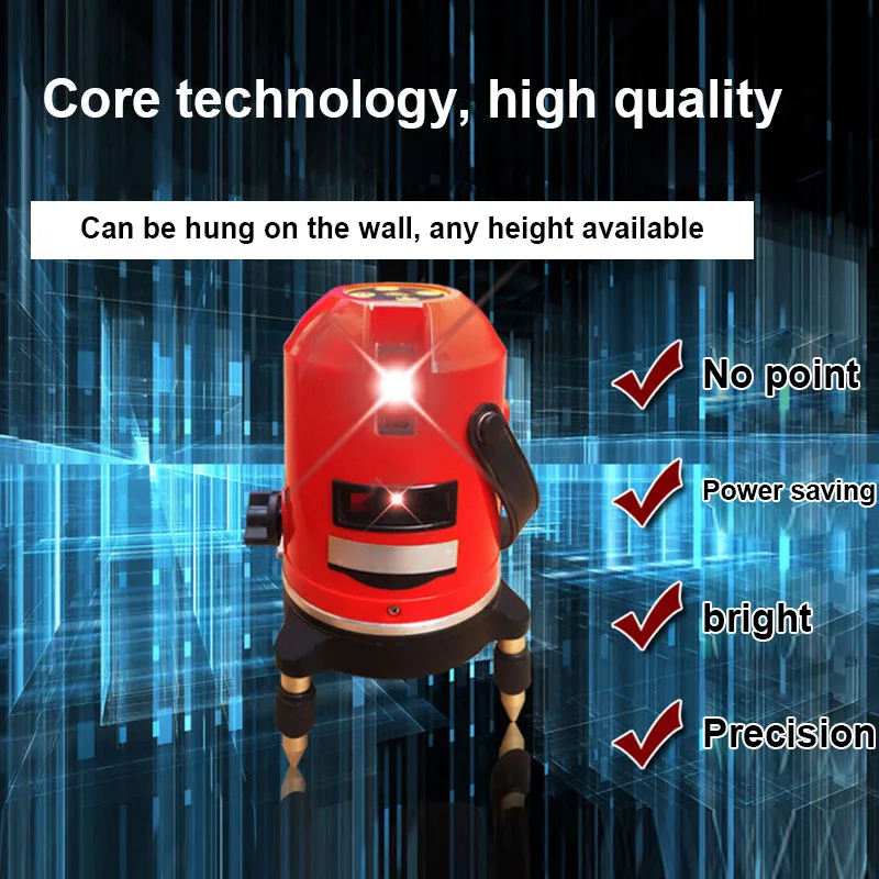 

Lasers Level Red Cross Line 1 Point 360 Degree Rotary Self-leveling Nivel Diagnostic Tools CLH@8