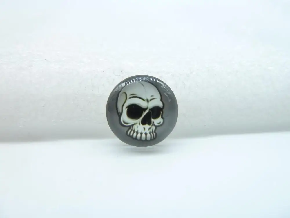 

10pcs 12mm Handmade Photo Glass Cabochons(Skull) GB46-34