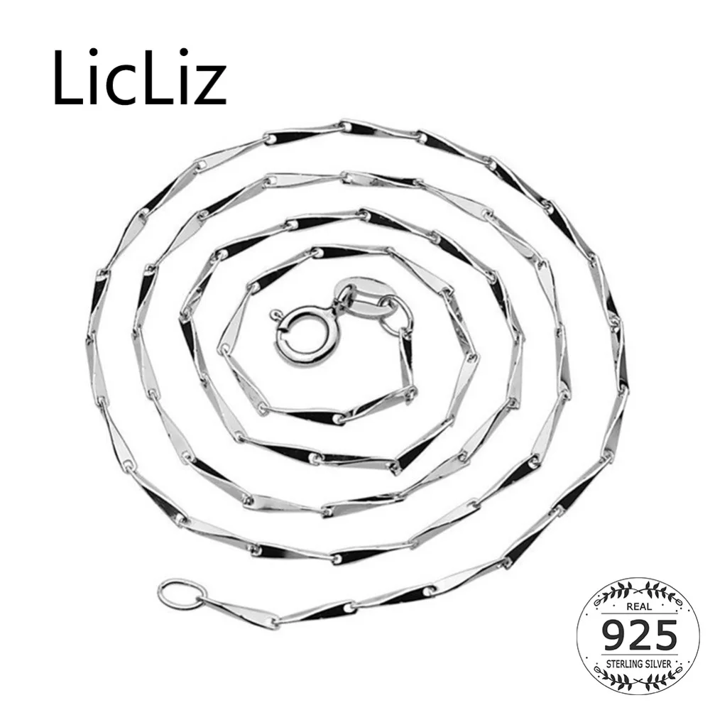 

LicLiz Seeds Chain Necklace 925 Sterling Silver DIY Necklace Chain 40/45cm 24K Gold/White/Silver/Rose Gold Color Plated LN9994