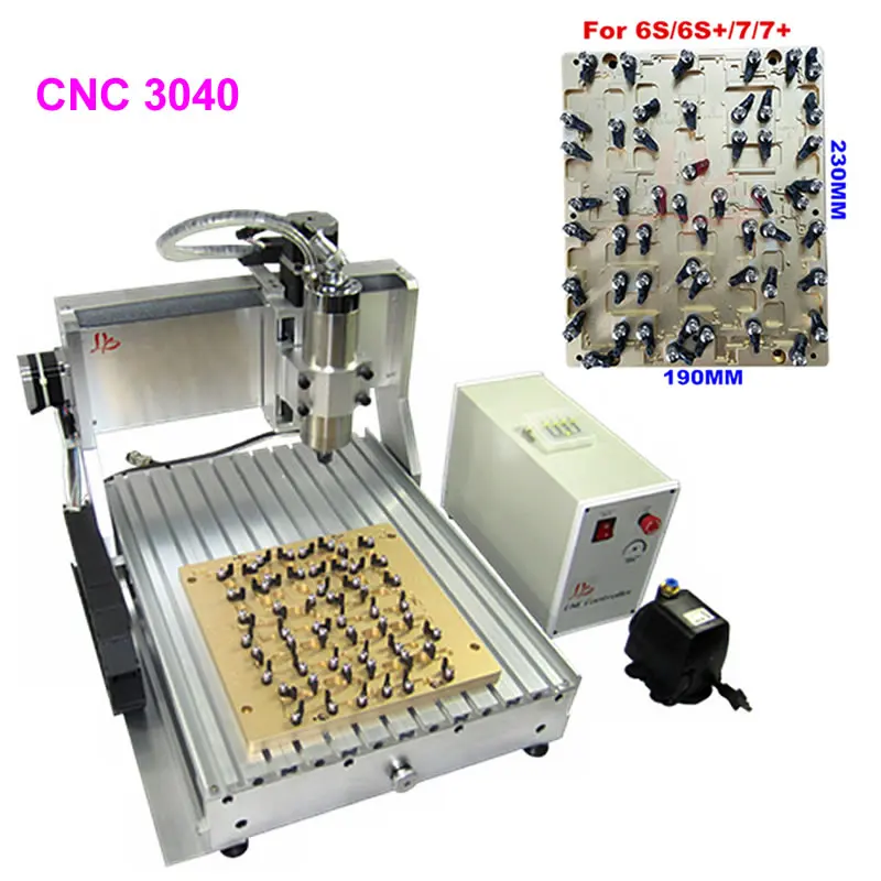 

IC CNC 3040 Router Chips Milling Polishing Engraving Machine with 2pcs Mould for iPhone 4 4s 5 5s 5c 6 6+ 6s 6s+ 7 7 plus Repair