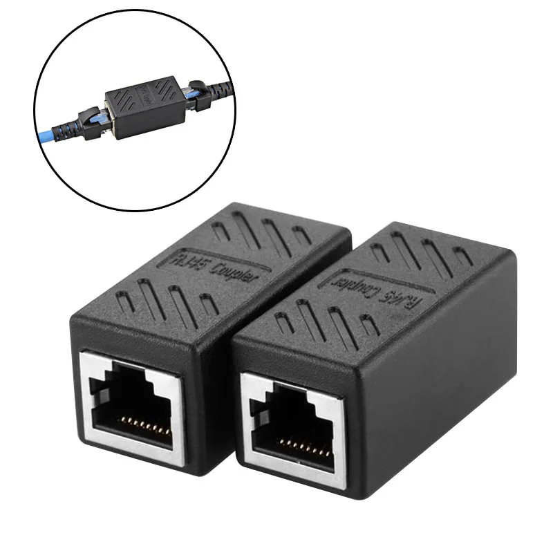 

New Hot 1 Pair RJ45 Female Coupler for Ethernet Cat 5/ CAT 6 L Ethernet Cable Extender 8