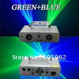 

Free shipping stage lights 100mW Green laser+300mW 450 Blue laser projector for party show