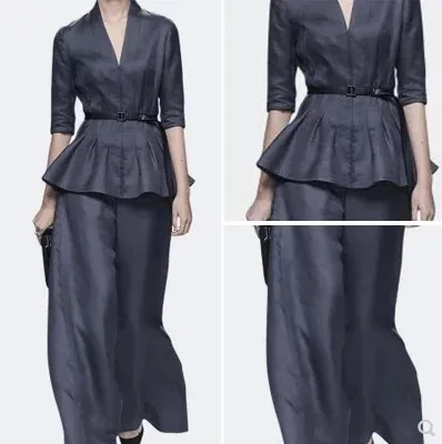 Vijf punt mouw korte jas temperament dames professionele pak vrouwelijke voorjaar nieuwe wijde broek twee stuk gratis verzending Vijf punt mouw korte jas temperament dames professionele pak vrouwelijke voorjaar nieuwe wijde broek twee stuk gratis verzending