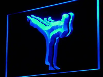 

i906 KARATE ACTION Home Decor Gift Light Signs On/Off Swtich 20+ Colors 5 Sizes