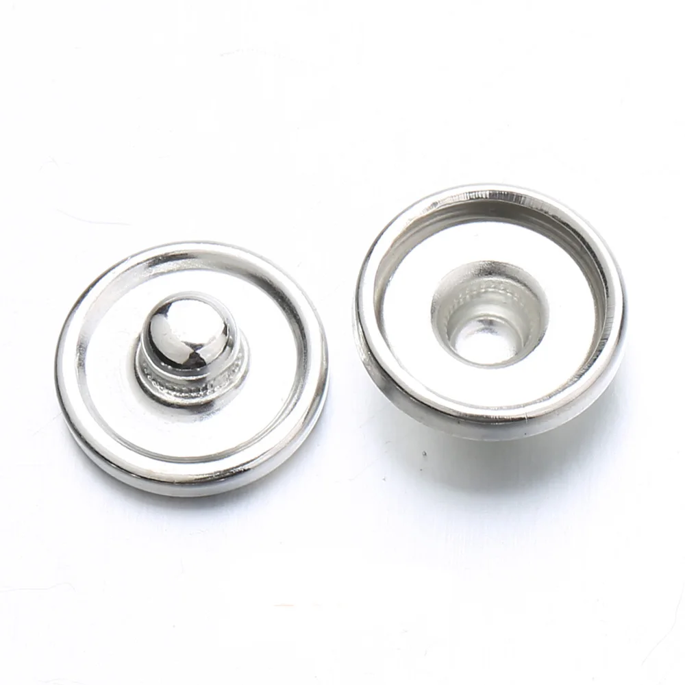 Gabcus Snap Jewelry Snap Button Necklace Fit 12mm 18mm Snap Buttons Metal Color: Fit 12mm Snap Button