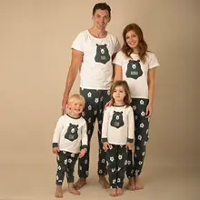 PUDCOCO/Новинка; Лидер продаж; Новинка; Рождественская пижама в полоску; одинаковая семейная Пижама; футболка длинные штаны Повседневная одежда для сна для взрослых мам/пап/детей