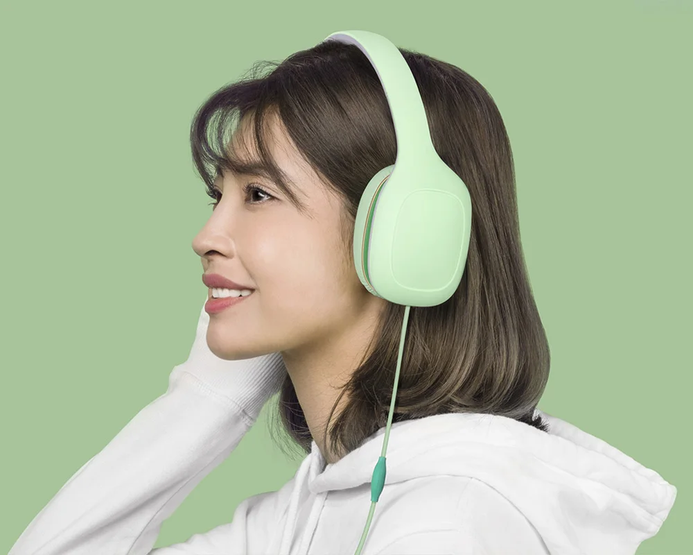 Оригинальные Xiaomi Hi-Res аудио стерео наушники с микрофоном 3,5 мм музыкальные наушники бериллиевый Мембранный Микрофон красочная легкая версия - Цвет: green