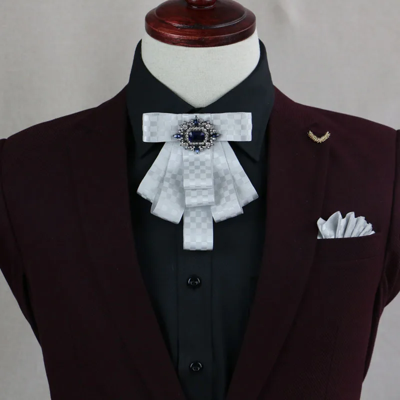 

Mantieqingway Plaid Collar Bowties for Mens Wedding Party Shirt Collar Neck Wear Accessory Women Bow Tie Gravatas Cravat
