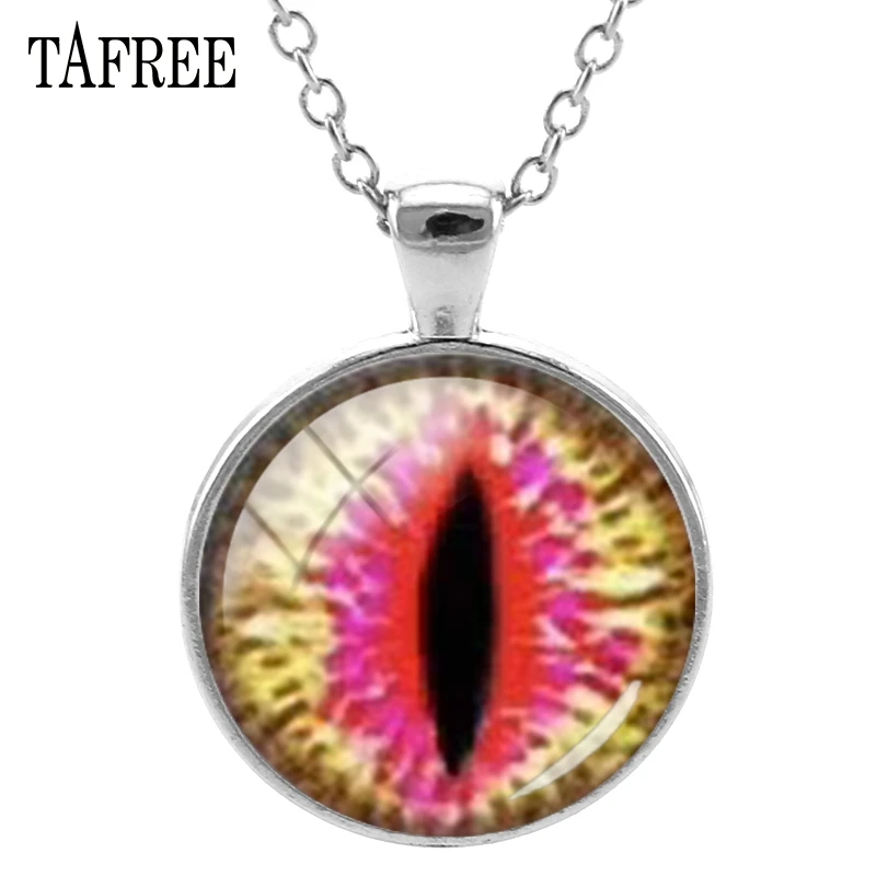 

TAFREE Red Evil Eye Pendants Necklace Classic Style High Quality Handmade Glass Cabochon For Men's Gift EY247