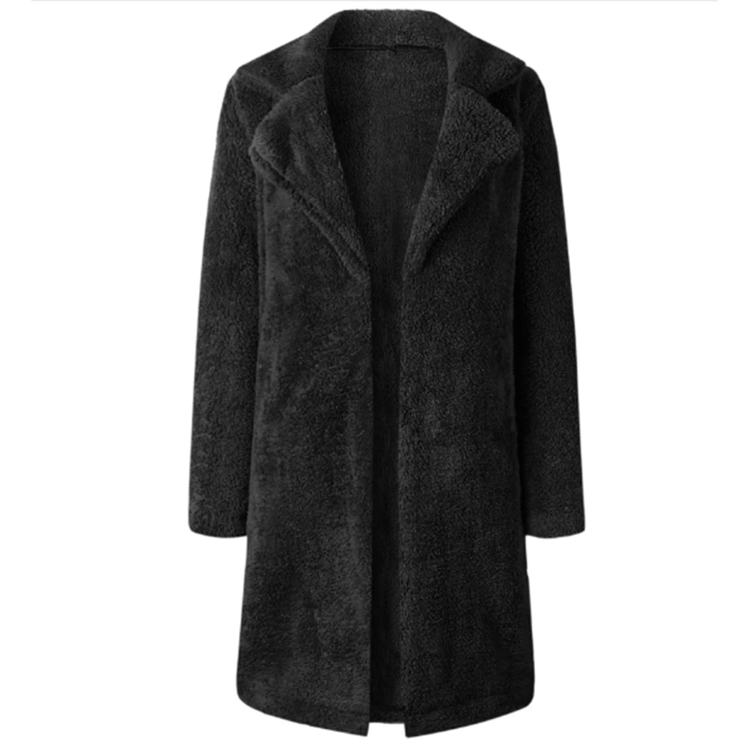 Модная Толстая теплая куртка из искусственного меха для женщин; Большие размеры зимнее пальто с искусственным Teddy Bear пальто Длинная Меховая куртка Верхняя одежда верхняя одежда в уличном стиле
