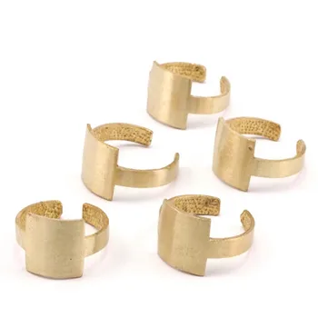 

5pcs.. Raw Brass Adjustable Rings.-- N060