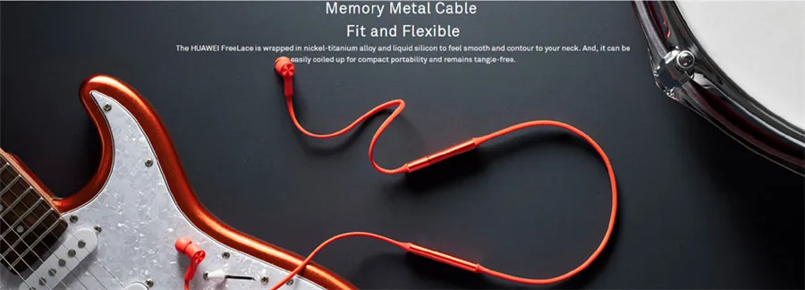 Новейшая модель; huawei freelace спортивные наушники с микрофоном ушной крючок huawei беспроводной связи Bluetooth для наушников, карты памяти кабель металлическая полость жидкий силикон магнитный переключатель