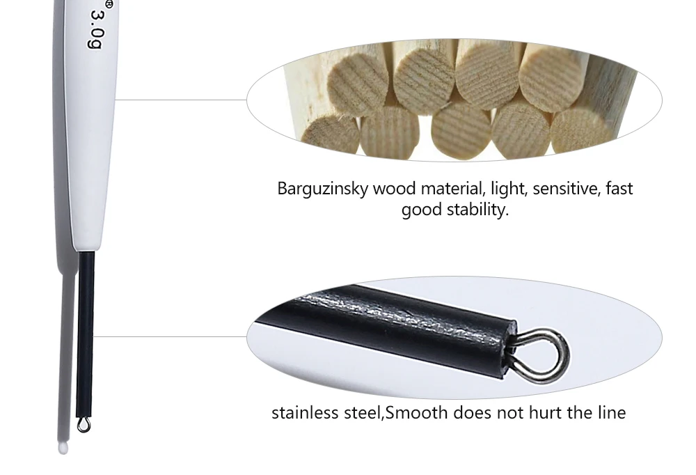 Description Picture 3 of itemFTK 5PCS 1g 2g 3g Barguzinsky Fir Float Fishing Length 17cm-20.5cm Carp Fishing Float Vertical Buoy Float Fishing Accessories