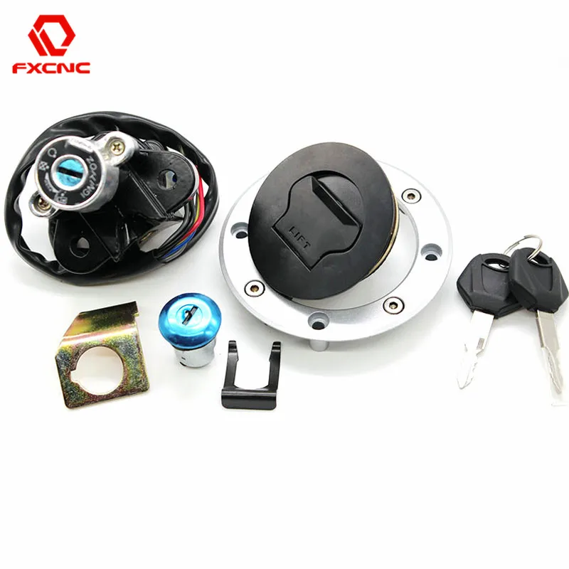 RAYANA Ignition Switch+Gas Fuel Tank Cap+Seat Lock+Keys Compatible For Suzuki