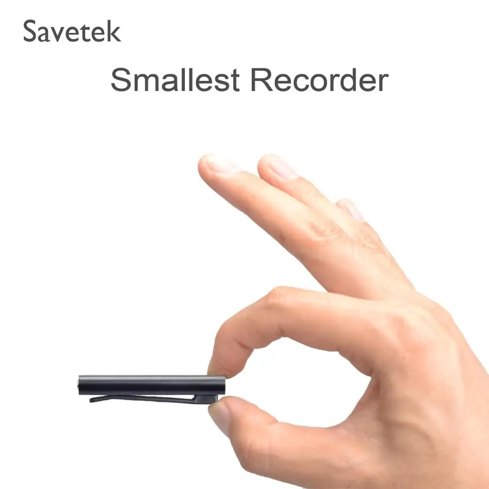 

Savetek Smallest Mini Clip USB Pen Voice Activated 8GB 16GB Digital Voice Recorder With MP3 Player OTG Cable for Android Phone