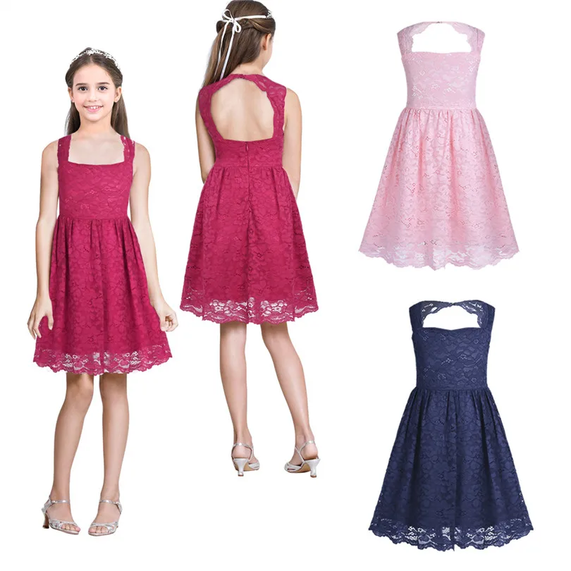 От 4 до 14 лет платье с цветочным узором для девочек детское праздничное платье до колена с кружевами для дня рождения платье для первого причастия