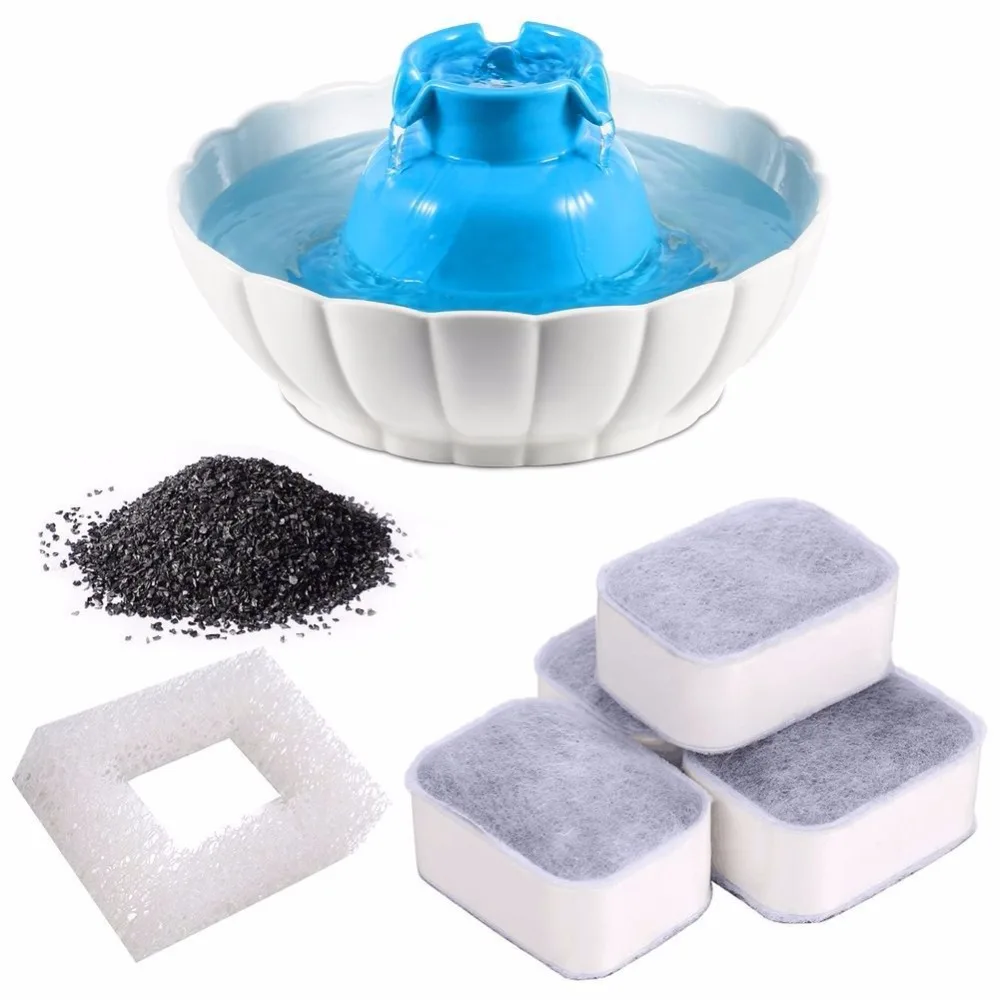 

4 Pack Replacement Filters Water Fountain Filters Foam Ceramic Drinking Fountain Accessories