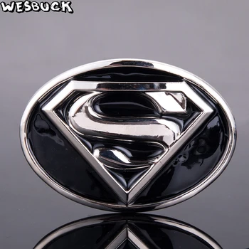 

WesBuck Brand Superman Belt Buckles for Men Women Cool Film Buckles Metal Cowboy Cowgirl Western Fivela Marvel Boucle Ceinture