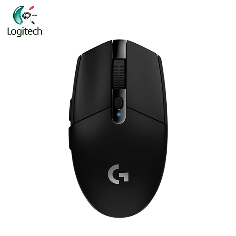 Новейшая игровая мышь logitech G304 LIGHTSPEED с датчиком HERO 12000 точек/дюйм 400ips AA батарея беспроводная мышь для Windows Mac - Цвет: Black