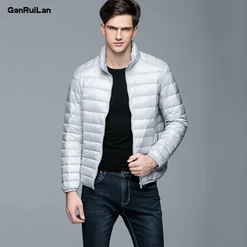 

New Autumn Winter 2019 White Duck Downs Jacket Men Ultralight Portable Parkas Coat Casual Warm Windproof Jacket Male Outwear