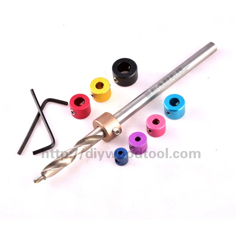 

Spacing Ring 8Pcs/Lot 3-10mm Drill Bit Depth Stop Collar Ring Positioner Woodworking Drill Bit Hex Wrench