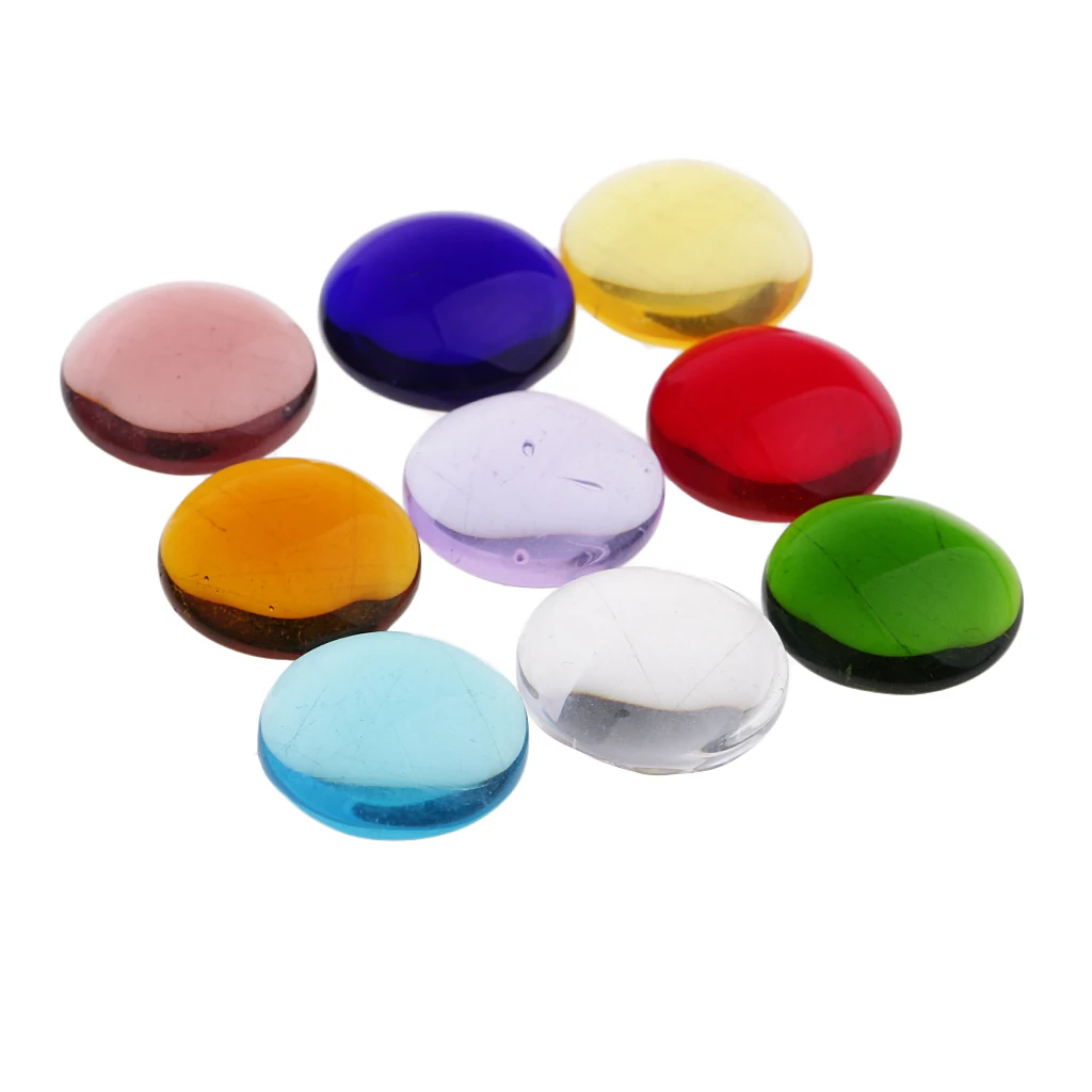 260g Round Square Shape Clear Glass Mosaic Tiles Material for Mosaic Making Kids Crafts Making