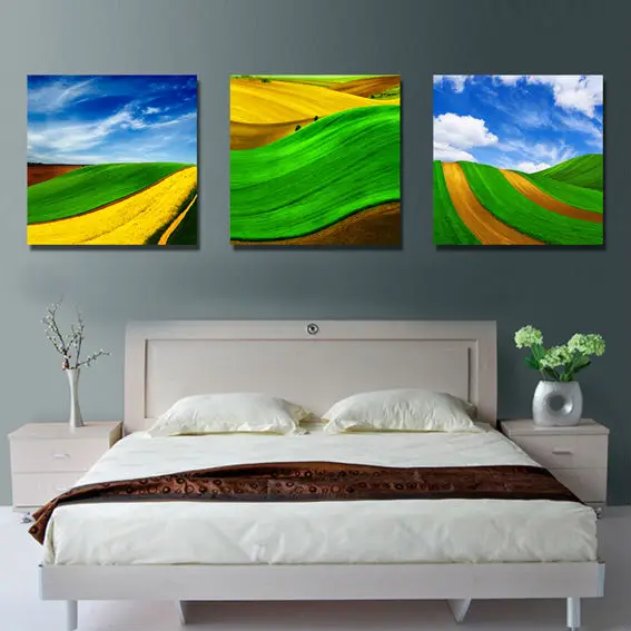 Vergelijk prijzen op field green online winkelen / kopen lage ... Schilderij woonkamer groen