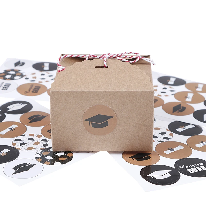 60pcs Graduation Doctor Hat 2019 Congratulate Grad party Label Sticker Mineral Water Bottle Label Graduation Party Decor