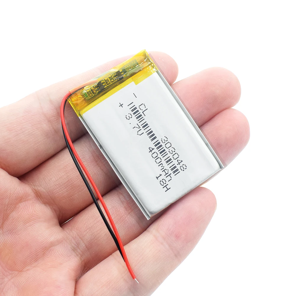 Перезаряжаемый 303048 3 7 V 400mAh литий полимерный Lipo аккумулятор для MP3 MP4